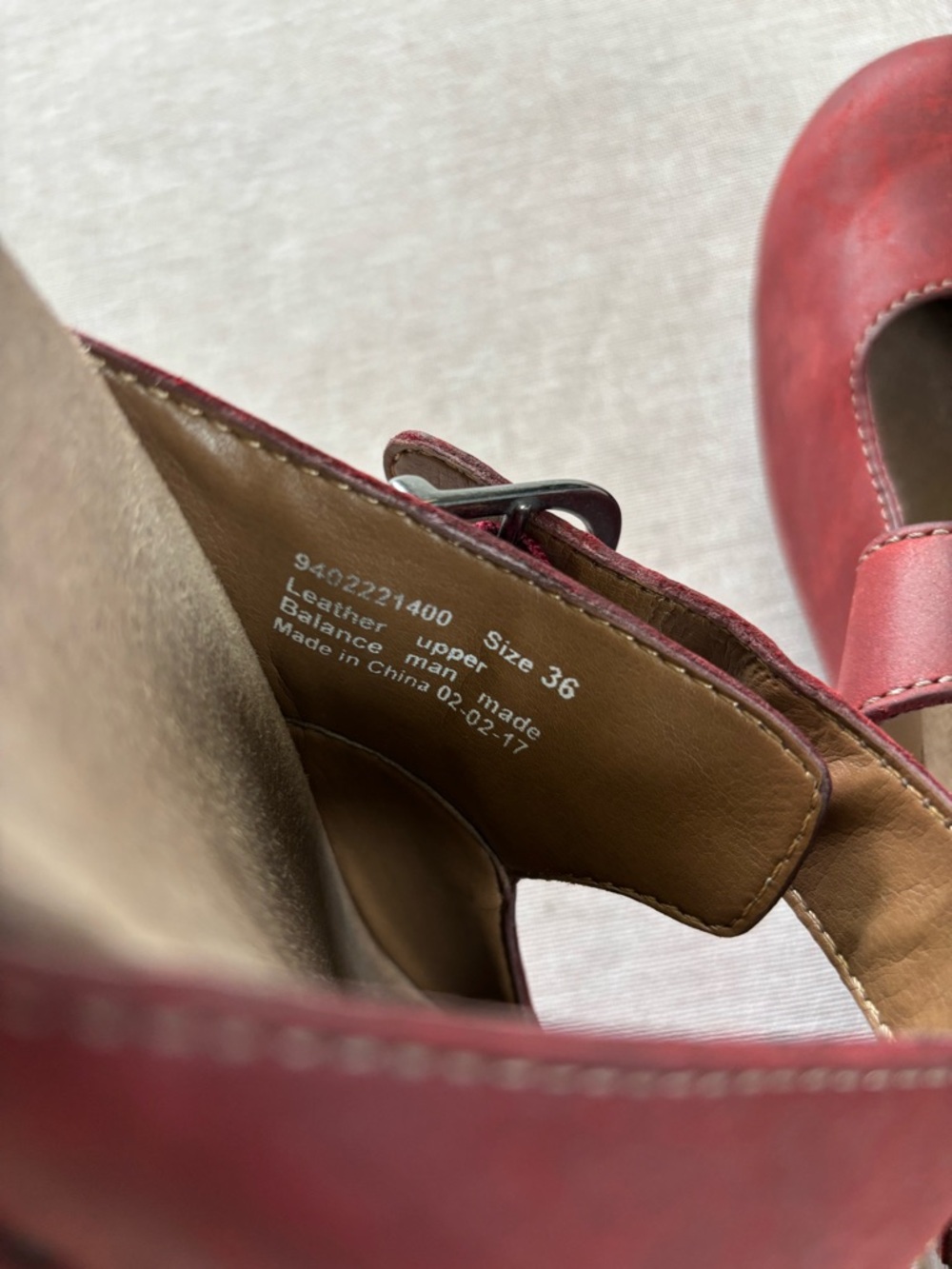 Dansko Women's Red Leather Mary Jane Clogs with Buckle Strap - Picture 10 of 13